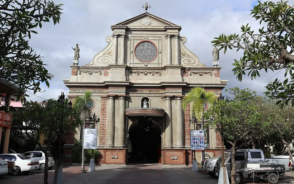 Facade of St. Catherine of Alexandria Cathedral in Dumaguete